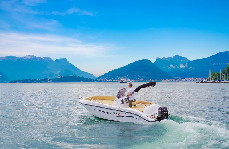 Motorboat on Lake Maggiore